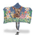 Chihuahua Flower Garden Hooded Blanket
