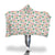 Cat, Flowers & Leaves Hooded Blanket