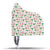 Cat, Flowers & Leaves Hooded Blanket