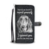 Dachshund Attitude Black Denim Wallet Case
