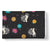 Cat, Flowers & Hearts Black Sherpa Blanket