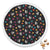 Cat, Flowers & Hearts Black Beach Blanket