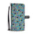 Cat, Flowers & Hearts Teal Wallet Case