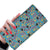 Cat, Flowers & Hearts Teal Womens Wallet