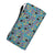 Cat, Flowers & Hearts Teal Womens Wallet