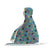 Cat, Flowers & Hearts Teal Hooded Blanket