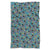 Cat, Flowers & Hearts Teal Sherpa Blanket