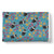 Cat, Flowers & Hearts Teal Sherpa Blanket