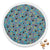 Cat, Flowers & Hearts Teal Beach Blanket