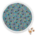 Cat, Flowers & Hearts Teal Beach Blanket
