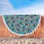 Cat, Flowers & Hearts Teal Beach Blanket