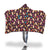 Floral Poodle Hooded Blanket