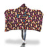 Floral Poodle Hooded Blanket