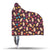 Floral Poodle Hooded Blanket