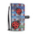 Floral Lady Bug Wallet Case