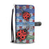 Floral Lady Bug Wallet Case