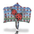 Floral Lady Bug Hooded Blanket