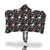 Cute Cupid Black Hooded Blanket
