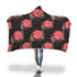 A Ride In Paris Black Hooded Blanket