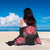 A Ride In Paris Black Beach Blanket