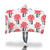 Kisses & Balloons Hooded Blanket