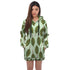 Leaves AOP Hoodie Dress