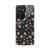 Cat, Flowers & Hearts Black Phone Case