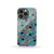 Cat, Flowers & Hearts Teal Phone Case