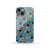 Cat, Flowers & Hearts Teal Phone Case